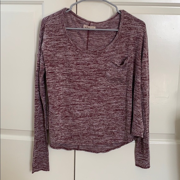 Hollister Maroon Long Sleeve Top - Picture 1 of 3